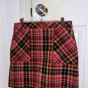 Plaid Women's Skirt in Pink and Black